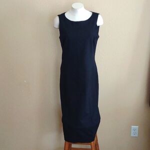 Talbots Black Sleeveless Sheath Dress Size 10